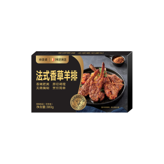 祎袋菜 法式香草羊排380g 内蒙草原生鲜羊排西餐空气炸锅烧烤露营法切