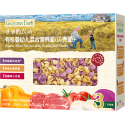 爷爷的农场 婴幼儿有机面条有机贝壳面（多款任选）