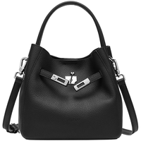 ST&SAT 【头层牛皮】2025复古热销水桶包手提包单肩斜跨包手机包女包