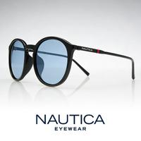 NAUTICA 黑色镜框偏光墨镜 烟蓝色偏光镜片-弹性镜腿