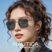 NAUTICA 哑光深枪色墨镜 偏光深灰镜片-金属哑光黑镜框
