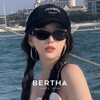 贝尔莎 复古猫眼墨镜 小GM太阳镜防晒