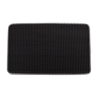 柒哦双层猫砂垫防带出猫砂盆控砂垫特大号防外溅漏砂猫厕所脚垫地垫 猫砂垫 灰色【30X45cm】