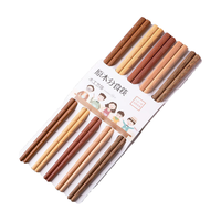 SUNCHA 双枪 SK21012 原木分食木质筷子 5双 五色