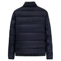 与狼共舞【90%鹅绒】羽绒服男秋冬款精致人标立领保暖防风羽绒服外套男 101藏青 XL 180/96A