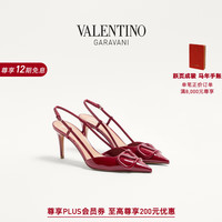 VALENTINO [礼物]女士 VLOGO SIGNATURE 高跟鞋 深红色