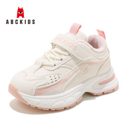 ABCKIDS ABC KIDS童鞋 儿童保暖二棉鞋加绒运动鞋 米粉