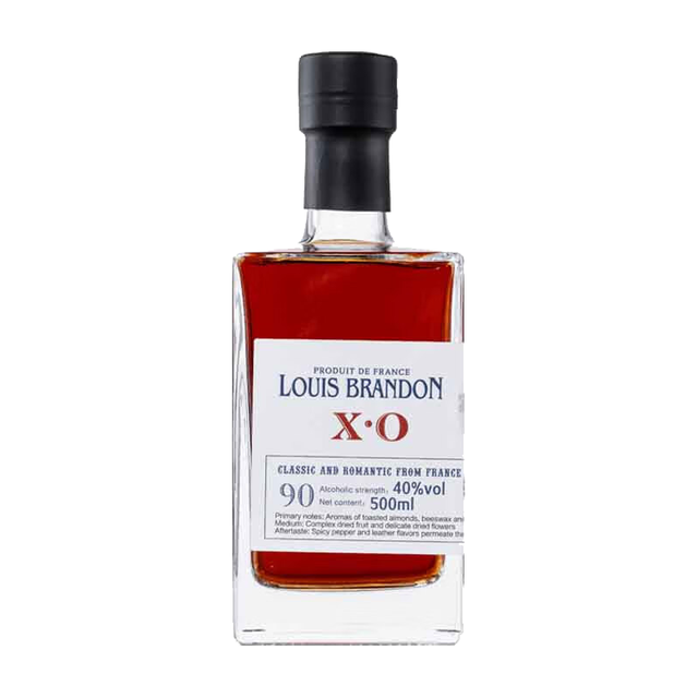 LOUIS BRANDON 法国进口XO白兰地 40度500mL单瓶装洋酒烈酒调酒基酒 