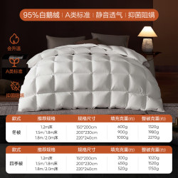 网易严选 殿堂级95%白鹅绒被 鹅腹大朵绒 四季被 150*200cm