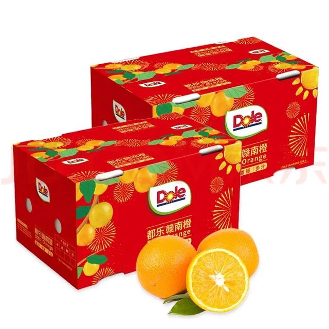 今日必买：都乐 钻石果赣南脐橙（单果230g+）净重9斤 礼盒*2箱 组合装