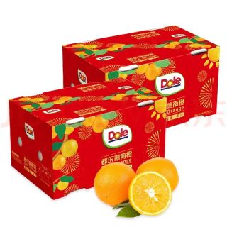 今日必买：都乐 钻石果赣南脐橙（单果230g+）净重9斤 礼盒*2箱 组合装