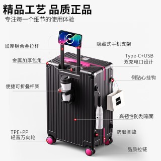 纯奢行李箱女2025新款拉杆箱皮箱20寸旅行箱密码登机皮箱子