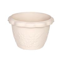 IRIS 爱丽思 树脂波纹浮雕加厚花盆爱丽丝多肉绿萝植物塑料懒人家用花盆