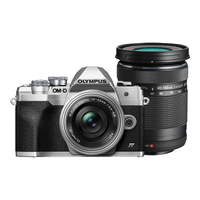 奥林巴斯 E-M10 MarkIV 微单相机 银色 双头套机