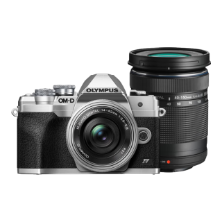 奥林巴斯 E-M10 MarkIV 微单相机 银色 双头套机