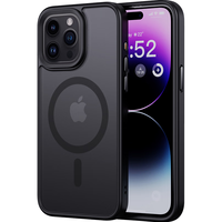 PERFECTSIGHT 防摔 iPhone15 Pro Max手机壳 Magsafe磁吸充电  PC+TPU+铝合金 磨砂黑色