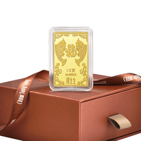 投资金条Au999.9锦鲤送福金片金牌 88394S10 10克