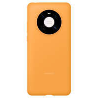华为(HUAWEI) 手机壳Mate 40环闪壳保护套自拍直播纤薄设计防摔耐磨 Mate40/Mate40E【向日黄】硅胶保护壳