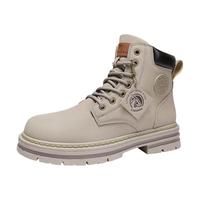 马丁靴男款秋冬款2025新款高帮英伦风休闲防水防滑工装鞋男士靴子