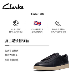 Clarks其乐Lockford Lace男士复古潮流德训鞋舒适透气板鞋 深蓝色 261861967 Lockford Lace 45