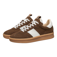 康龙运动鞋休闲板鞋德训鞋男女经典复古百搭透气跑鞋同款 棕白（褐色） 42