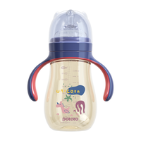 小土豆/Potato婴儿ppsu奶瓶吸管水杯奶嘴鸭嘴吸嘴300ml*1宝宝 天蓝色