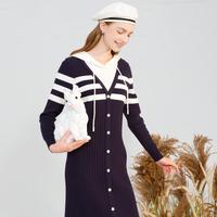 La·go·go 女士连帽条纹连衣裙