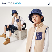 NAUTICA 童装保暖马甲春秋季儿童抓绒内搭外穿
