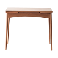 小半实木餐桌简约樱桃木家用可伸缩饭桌小户型折叠伸缩餐桌