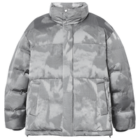 杰克琼斯 杰克·琼斯（JACK&JONES）男装25年冬季无帽立领严寒羽绒服男士短款加厚鸭绒服宽松小众外套 E39锻钢灰