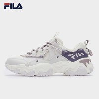 移动端：FILA 女鞋老爹鞋运动鞋2024夏季猫爪鞋5代复古休闲鞋 奶白/浪漫紫-GO 37.5