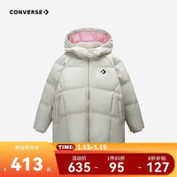 匡威 童装女童中长款羽绒服2025冬季新款轻盈保暖儿童外套
