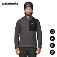 巴塔哥尼亚（Patagonia）男士抓绒衣连帽衫 R1保暖透气夹克抓绒衫 TechFace Hoody 83578 B