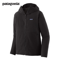 巴塔哥尼亚(Patagonia)男士抓绒衣连帽衫 R1保暖透气夹克抓绒衫 TechFace Hoody 83578 BLK L 180/185(CM) 79/90(KG)