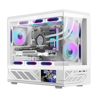 未知玩家H6屏显机箱无立柱海景房MATX台式机带屏幕副屏360水冷Type-C桌面游戏主机电脑机箱 H6机箱