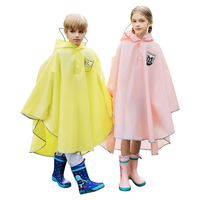  MOREMERRY/牧萌 全身防水 儿童雨衣 书包位  透明白 贝拉粉 活力黄 XL XXL XXXL XXXXL