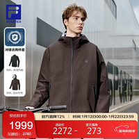 FILA 男士冲锋衣抓绒内胆连帽外套