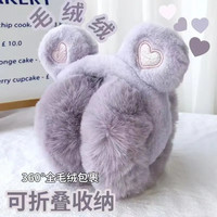 抖音 保暖耳罩耳暖冬季防风保暖甜美可爱可折叠耳包护耳爱心小熊耳朵款