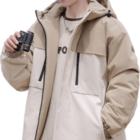 VUUG 秋冬季潮牌连帽工装棉服男户外山系休闲宽松运动加厚保暖棉衣外套