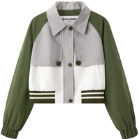 太平鸟 【拼色外套】太平鸟秋街头风轻薄外套女