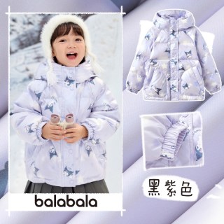 巴拉巴拉 库洛米IP女童羽绒服 黑色 100cm