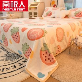 南极人法兰绒床单25双面加绒冬季家用卧室珊瑚绒床单保暖被单