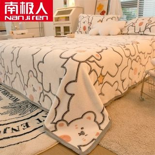 南极人法兰绒床单25双面加绒冬季家用卧室珊瑚绒床单保暖被单