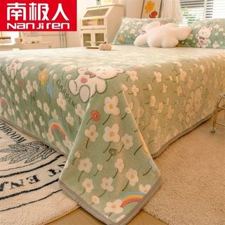 南极人法兰绒床单25双面加绒冬季家用卧室珊瑚绒床单保暖被单