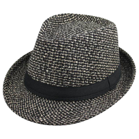 DEVINSS礼帽男士秋冬季小礼帽休闲保暖毛呢帽爵士舞帽子时尚有型毡帽 咖啡色