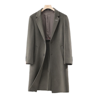 罗蒙【100%羊毛】纯羊毛双面呢大衣男士秋冬季中长款毛呢大衣呢子外套