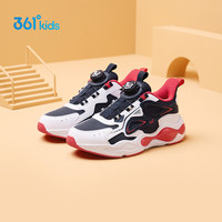 361° 童鞋男童运动鞋皮面旋钮扣儿童休闲鞋冬季中大童鞋子 清仓