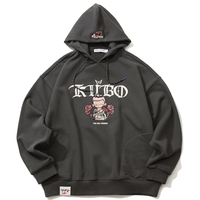 nautica white sail【新年款】白帆×POPMART泡泡玛特KUBO联名重磅毛圈连帽卫衣 灰黑01B