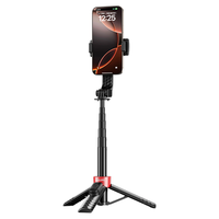 飞利浦【迷你手持自拍杆】2026旅游便携式户外落地三脚架360度旋转直播摄影vlog多功能自拍5301 1.1M+防抖云台