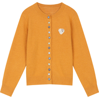 妖精的口袋 2025冬季正肩气质毛衣开衫多彩纽扣设计时髦宽松打底衫